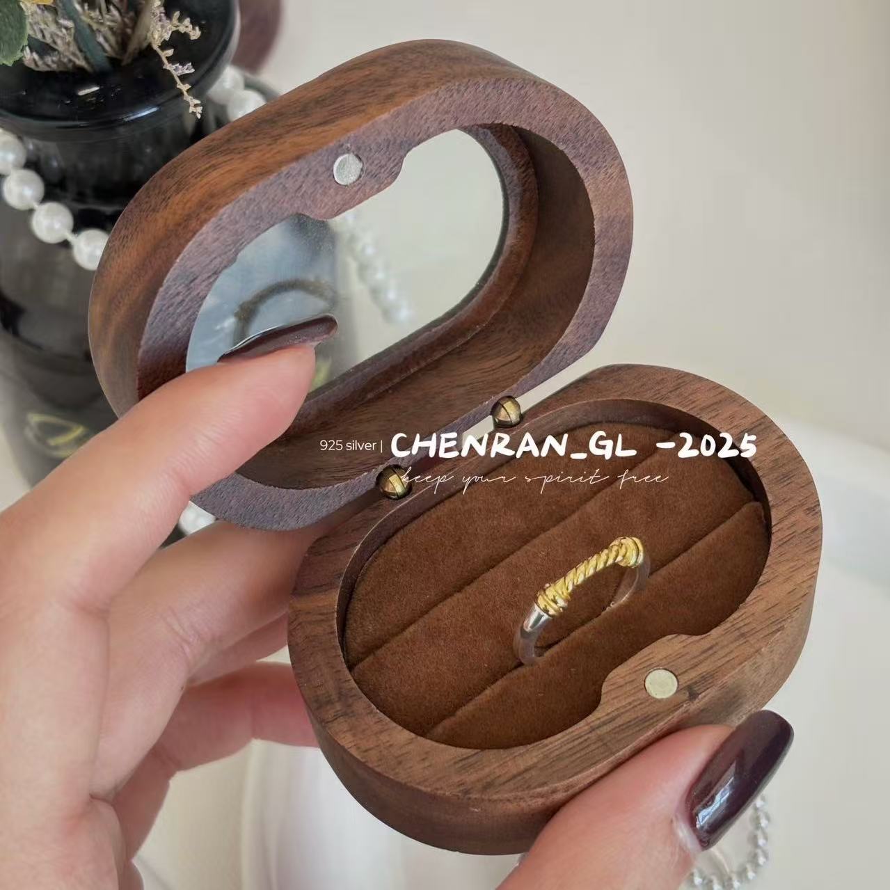 Gold and silver color-matched s925 silver ring