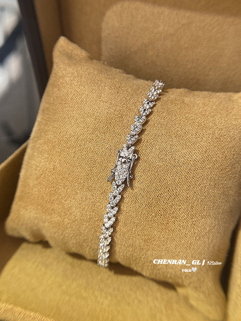 S925 silver wheat ear bracelet