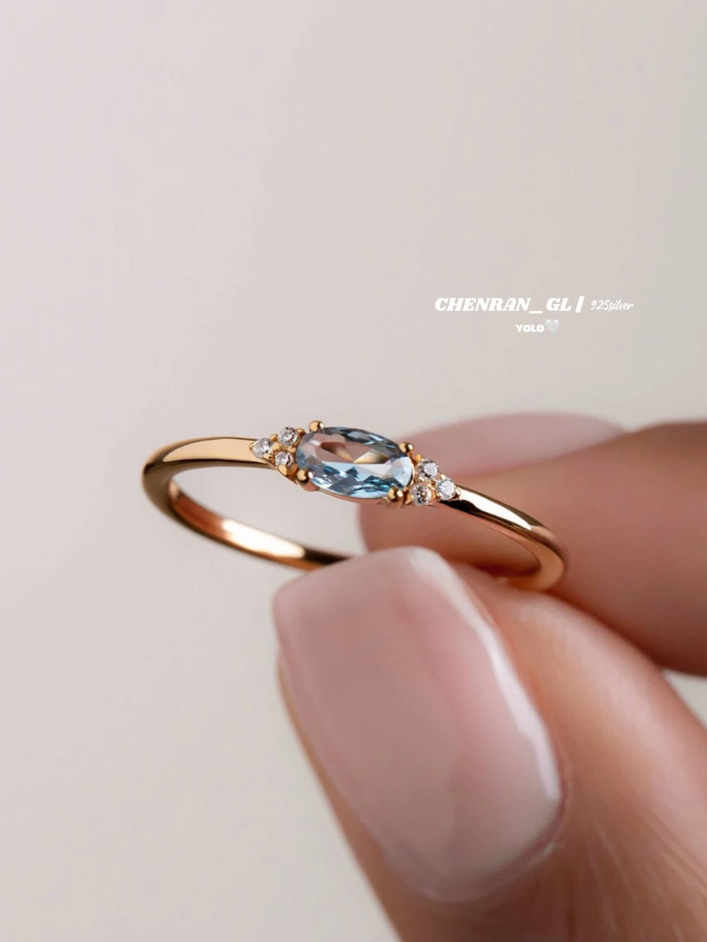 S925 silver horse eye ring