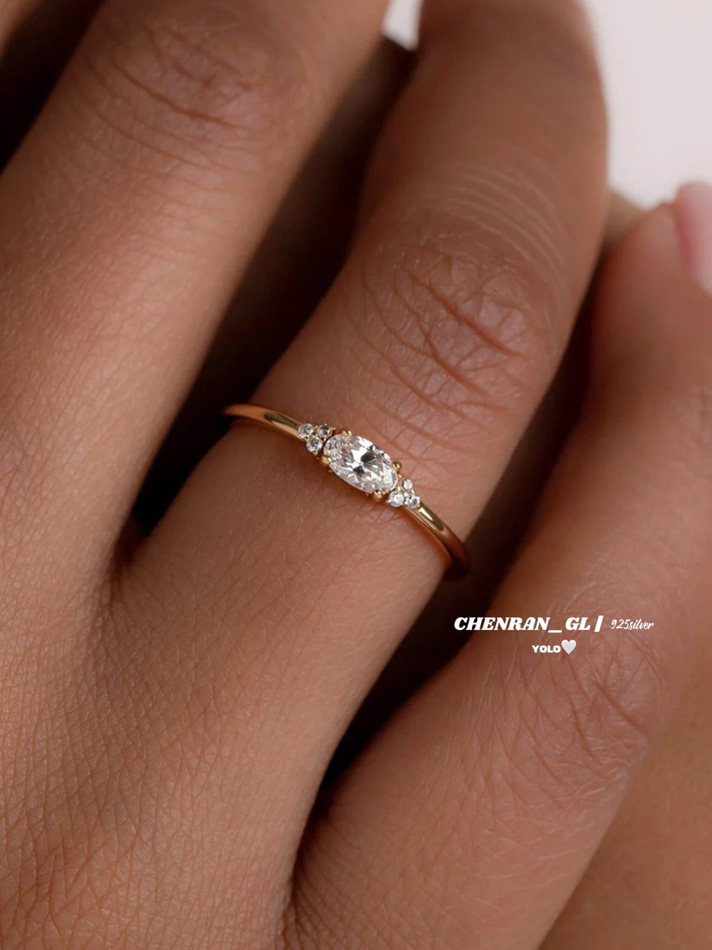 S925 silver horse eye ring