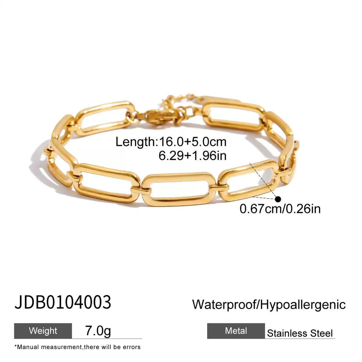 Stainless steel five-pointed star pink zirconia bracelet