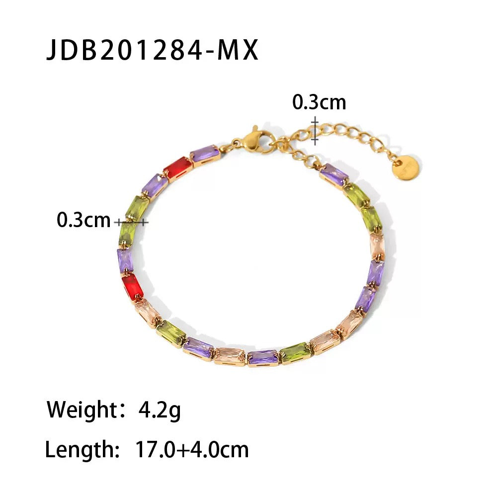 Zirconium exquisite stainless steel bracelet