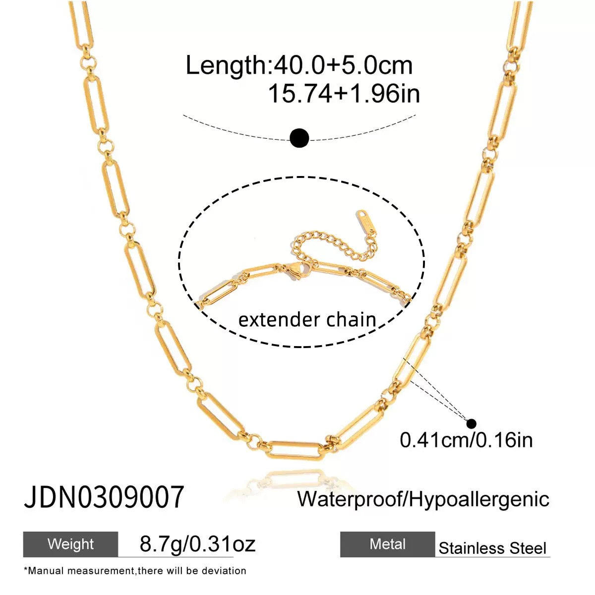 Turquoise and stainless steel necklace