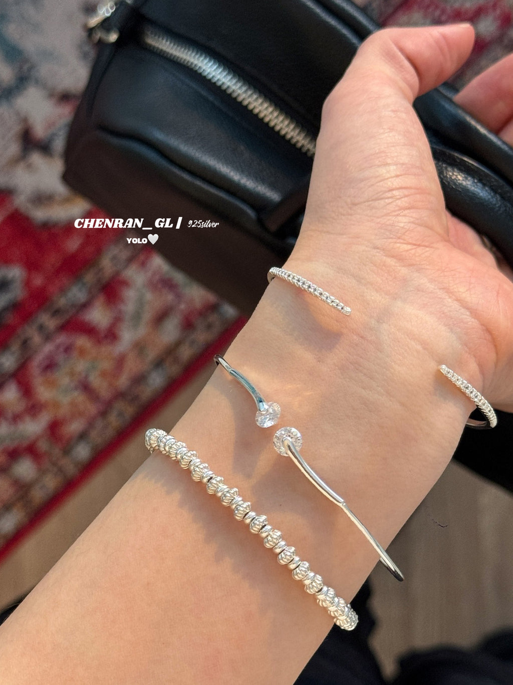 Stacked Zircon Bracelet Set