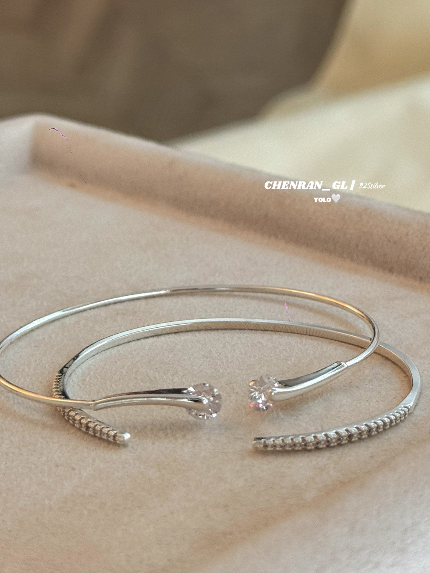 Stacked Zircon Bracelet Set