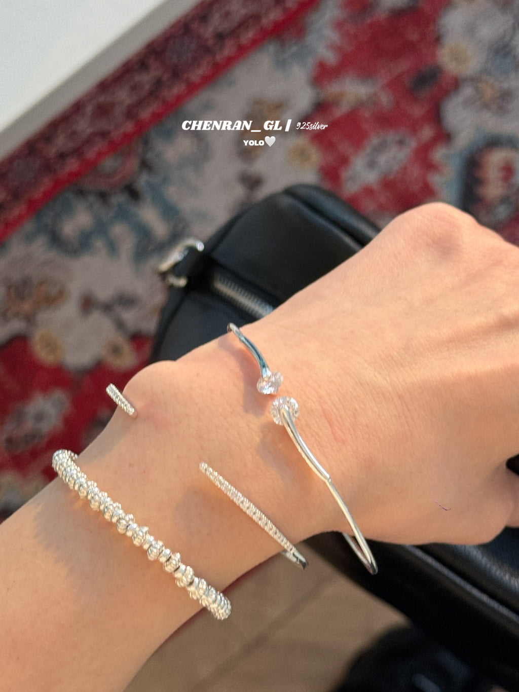 Stacked Zircon Bracelet Set