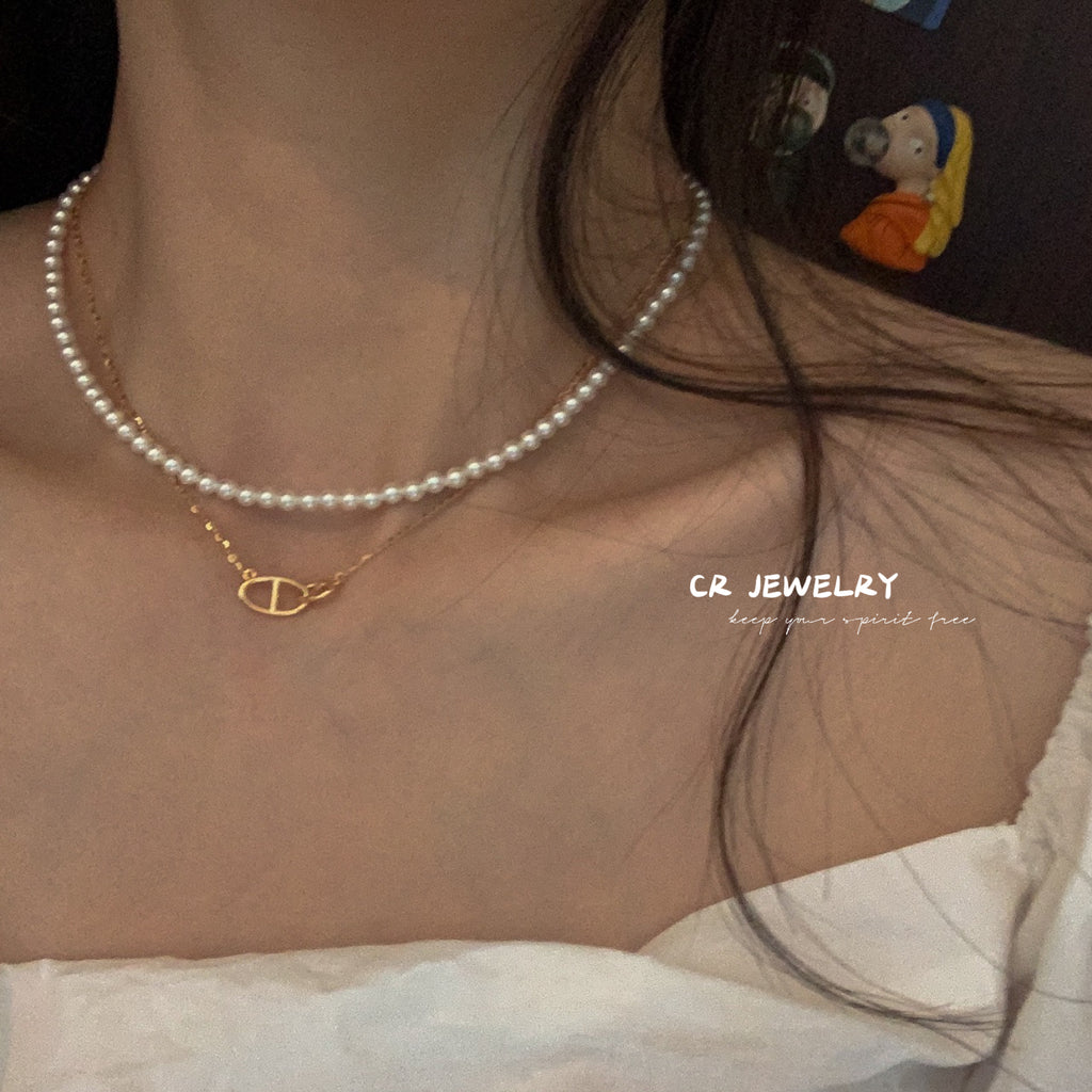 S925 silver pig nose simple necklace