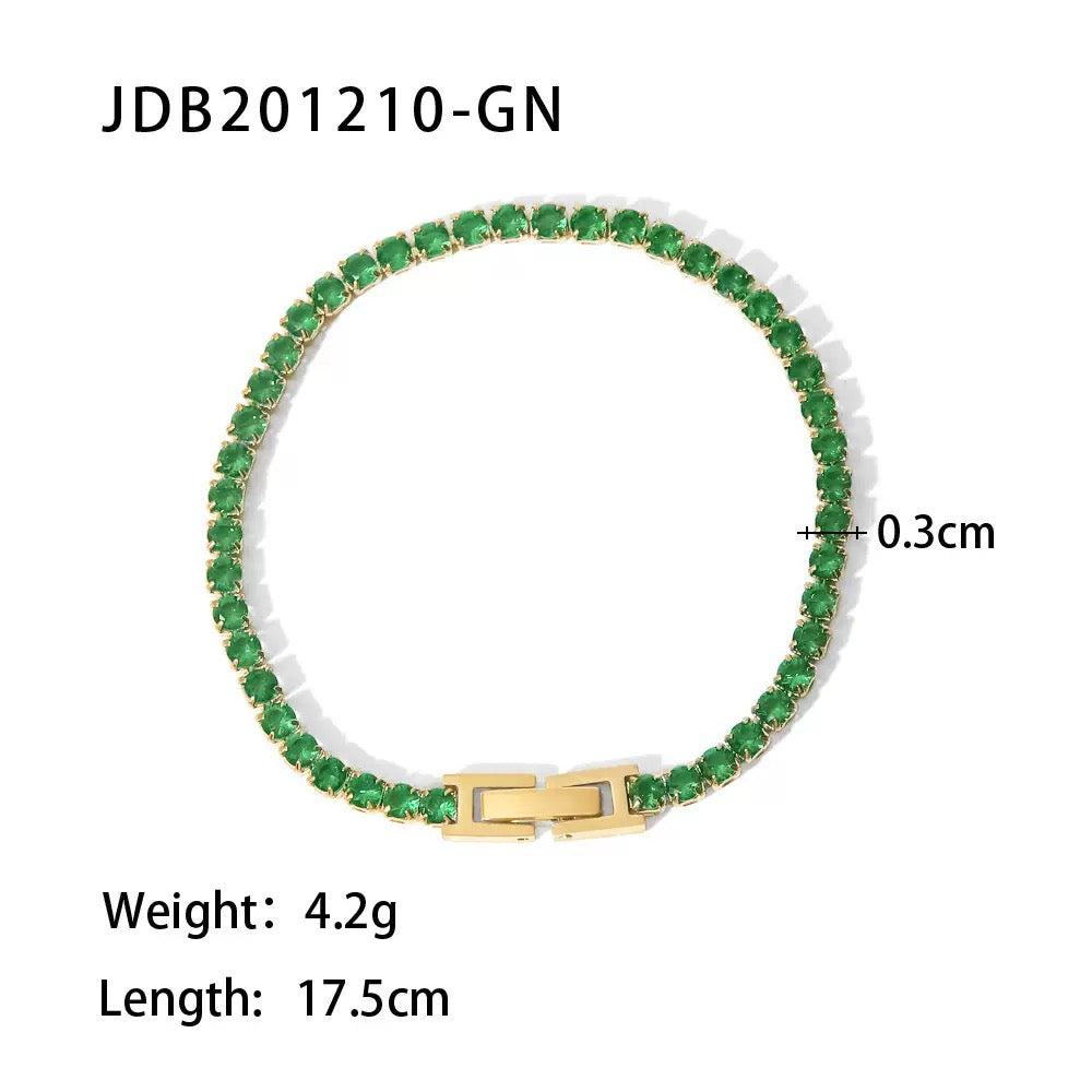 Zirconium exquisite stainless steel bracelet