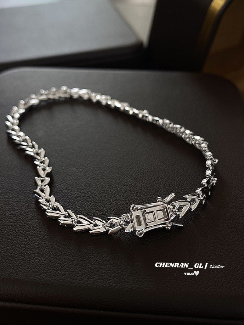 S925 silver wheat ear bracelet
